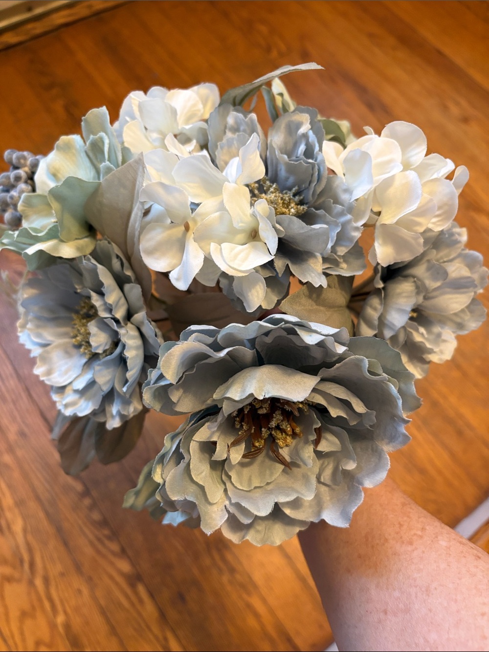 Blue Gray Artificial Flower Bouquet - Home Accents